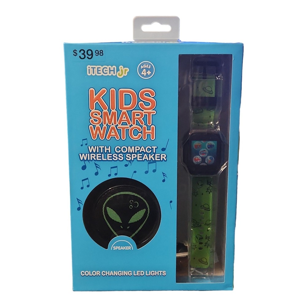New iTech Junior IJ304A-G22 Kids Boys Alien Silicone Strap Smartwatch & speaker.